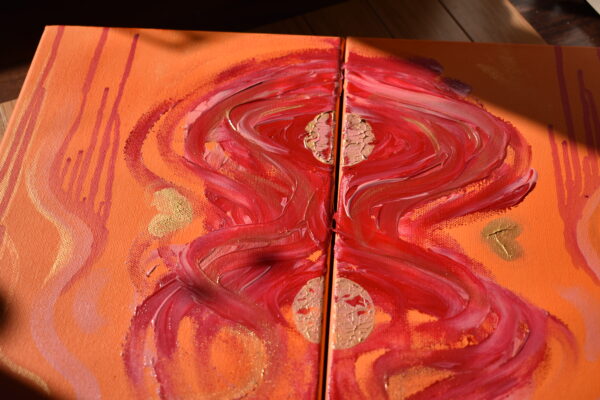 Two Piece Abstract Painting Set - Image 3