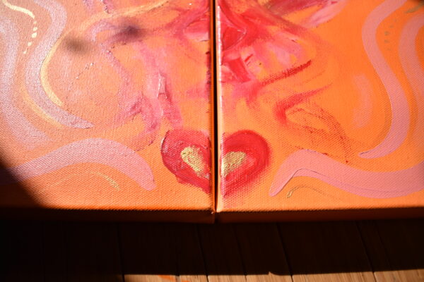 Two Piece Abstract Painting Set - Image 2