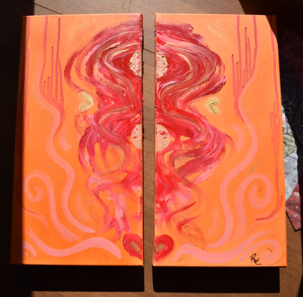 Two Piece Abstract Painting Set