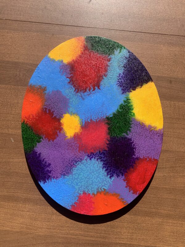 Abstract Splotch and Swirl Painting