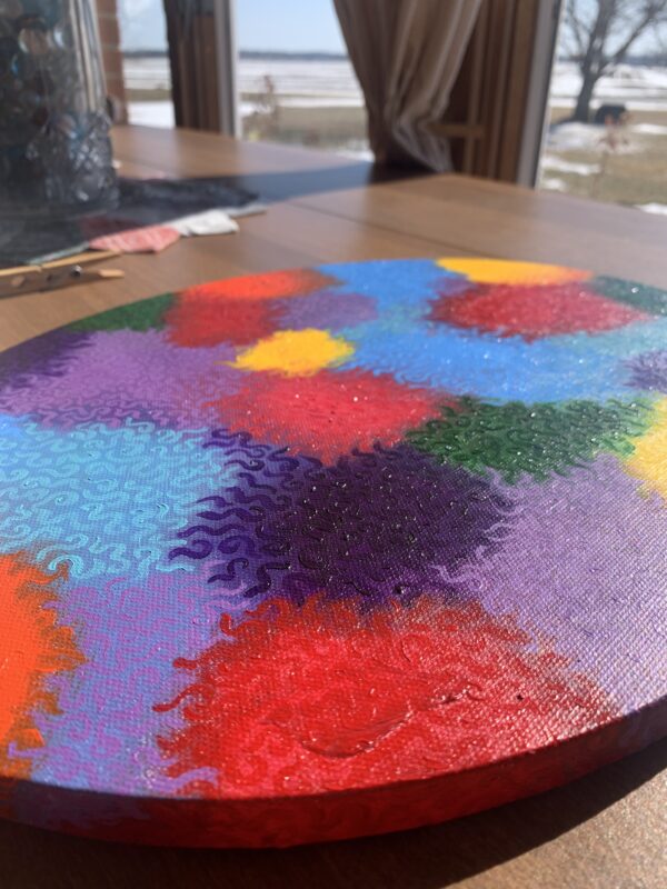 Abstract Splotch and Swirl Painting - Image 7