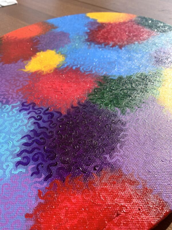Abstract Splotch and Swirl Painting - Image 4