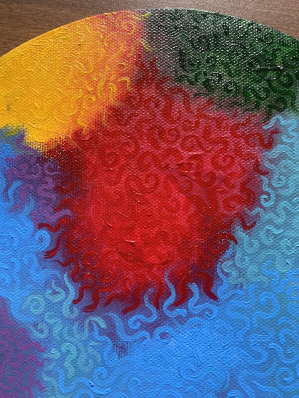 Abstract Splotch and Swirl Painting - Image 3