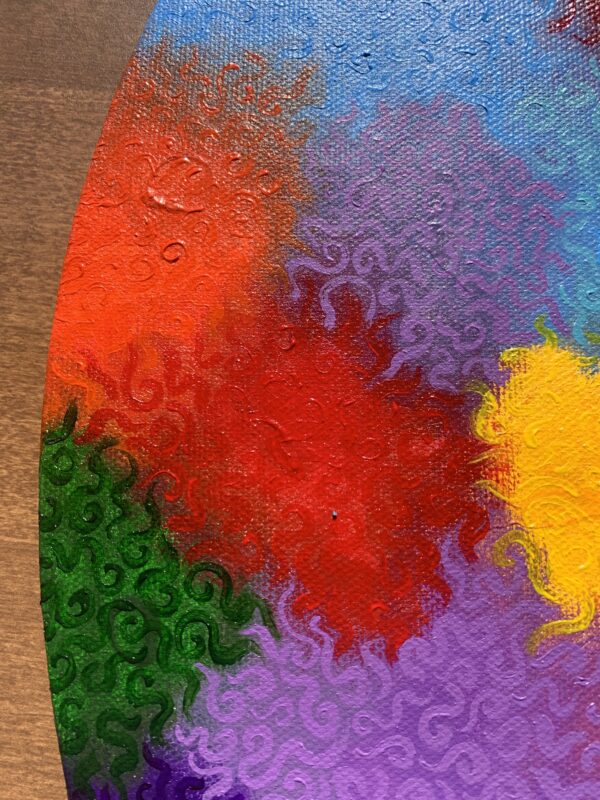 Abstract Splotch and Swirl Painting - Image 2