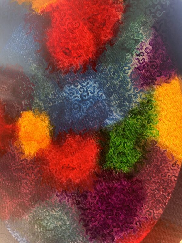 Abstract Splotch and Swirl Painting - Image 8