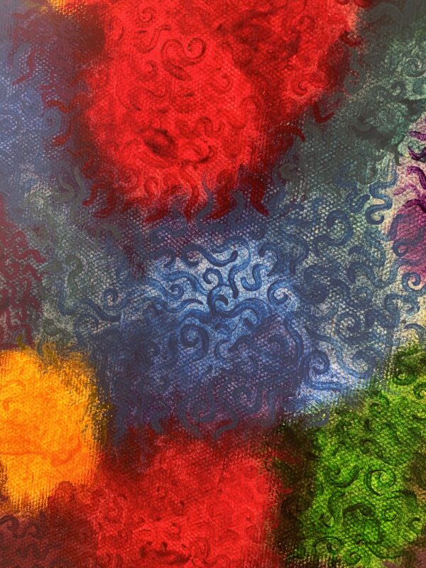 Abstract Splotch and Swirl Painting - Image 12