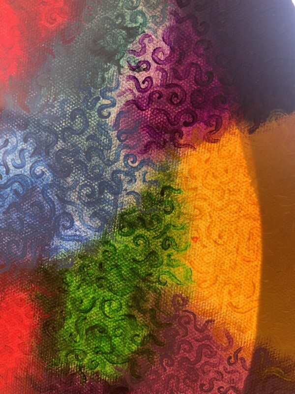 Abstract Splotch and Swirl Painting - Image 10