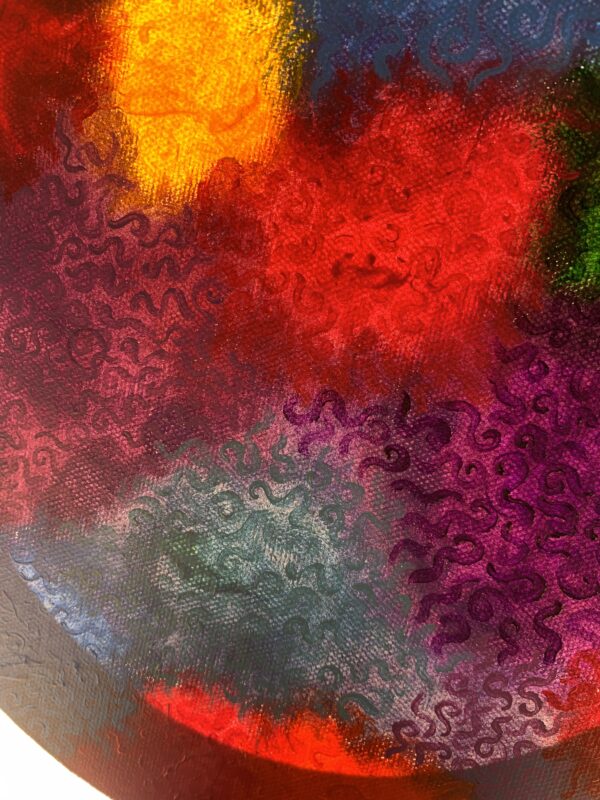 Abstract Splotch and Swirl Painting - Image 9