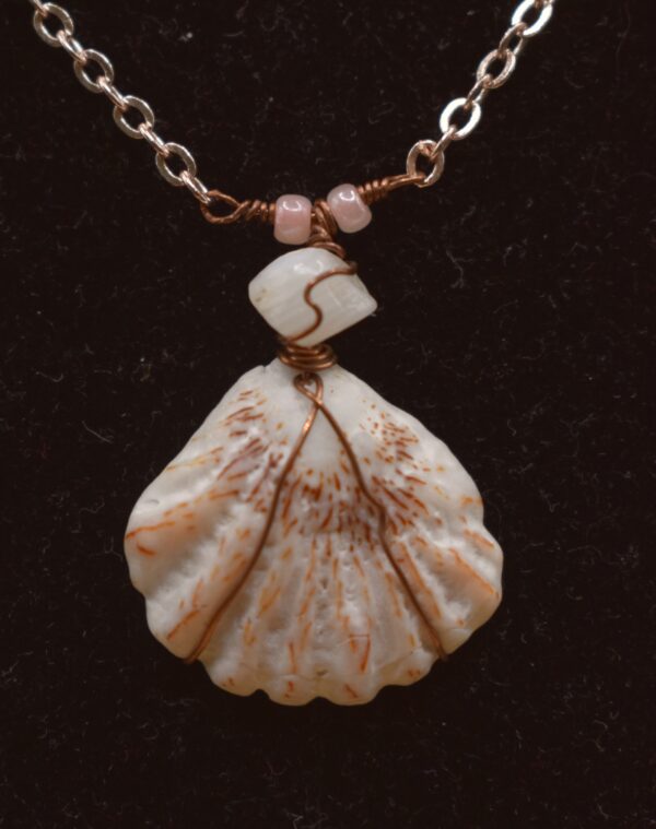 Rose Gold Seashell Necklace - Image 4