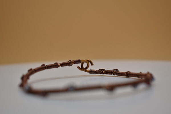 Bronze, Purple, & Blue Wire Bracelet - Image 3