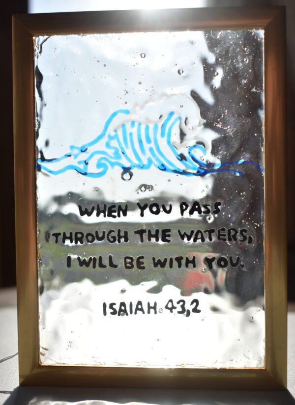 Isaiah 43:2 Stained Glass