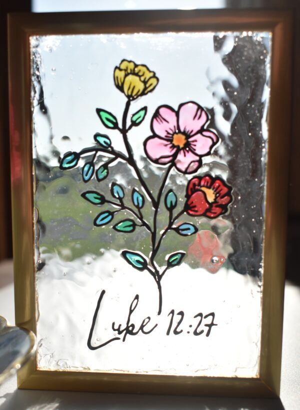 Luke 12:27 Stained Glass
