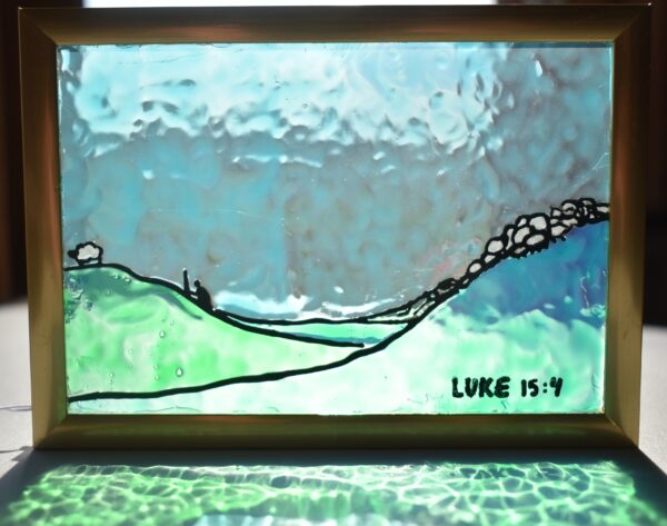 Luke 15:4 Stained Glass