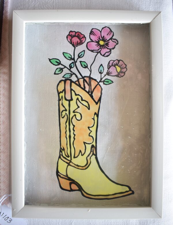Cowgirl Flowers Stained Glass - Image 5