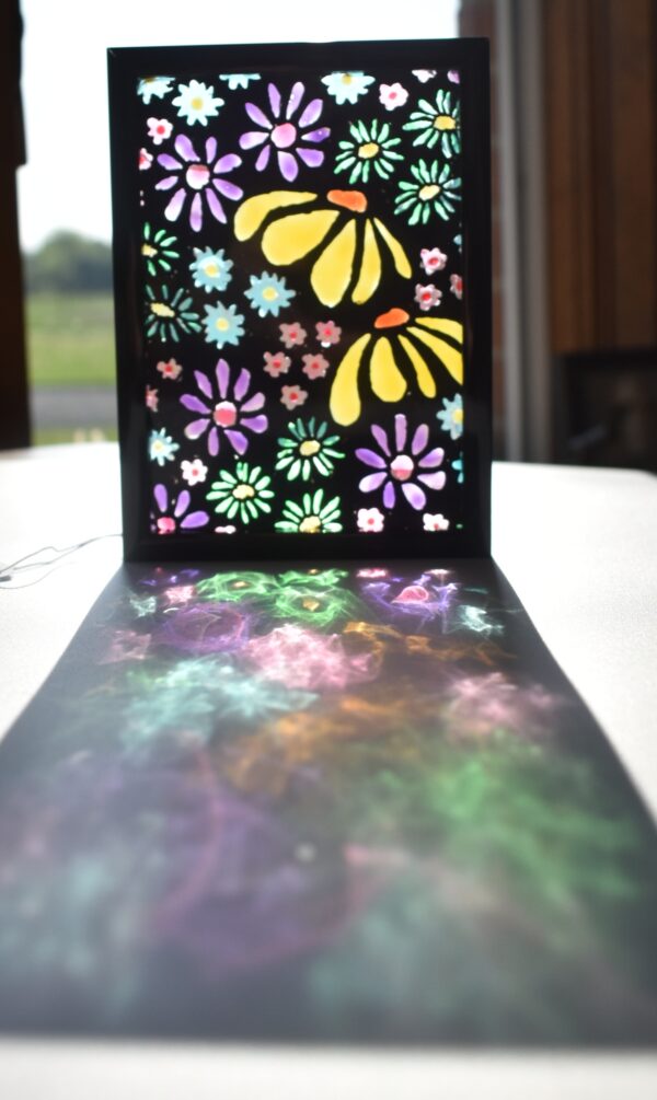 Dark Flower Blob Stained Glass - Image 2