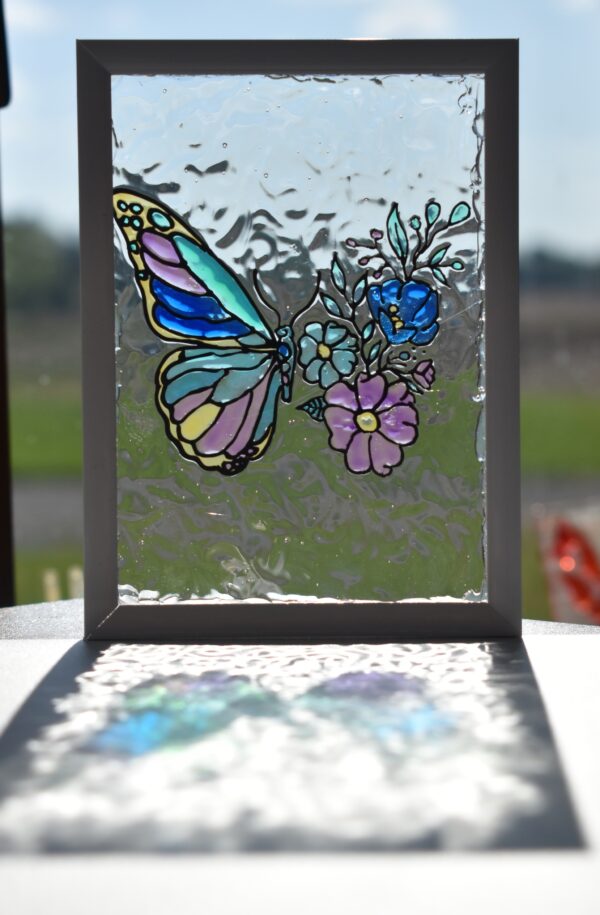 Flower Butterfly Stained Glass - Image 2