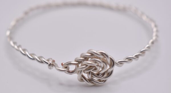 Silver Wire Rose Bracelet - Image 3