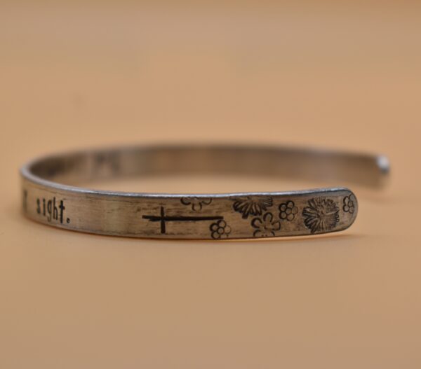 2 Corinthians 5:7 Metal Stamp Bracelet - Image 5