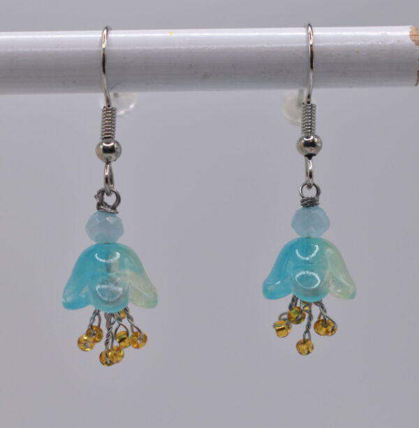 Blue\Green Flower Earrings