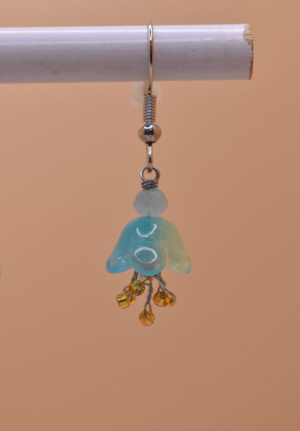 Blue\Green Flower Earrings - Image 6