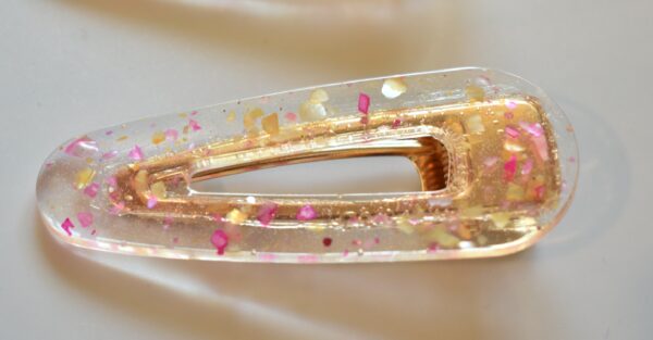 Pink and Yellow Oval Hair Clip Set - Image 4