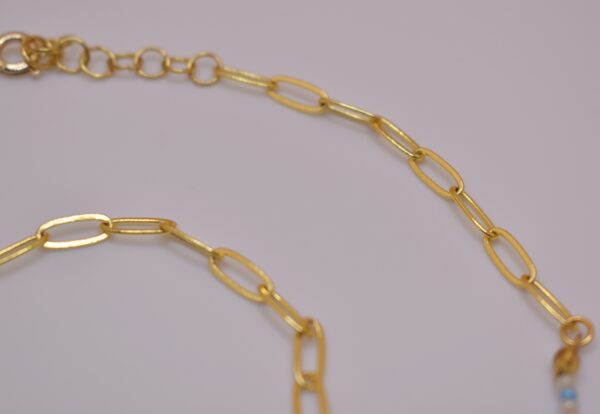 Gold, Pink, & Blue Necklace and Bracelet Set - Image 14