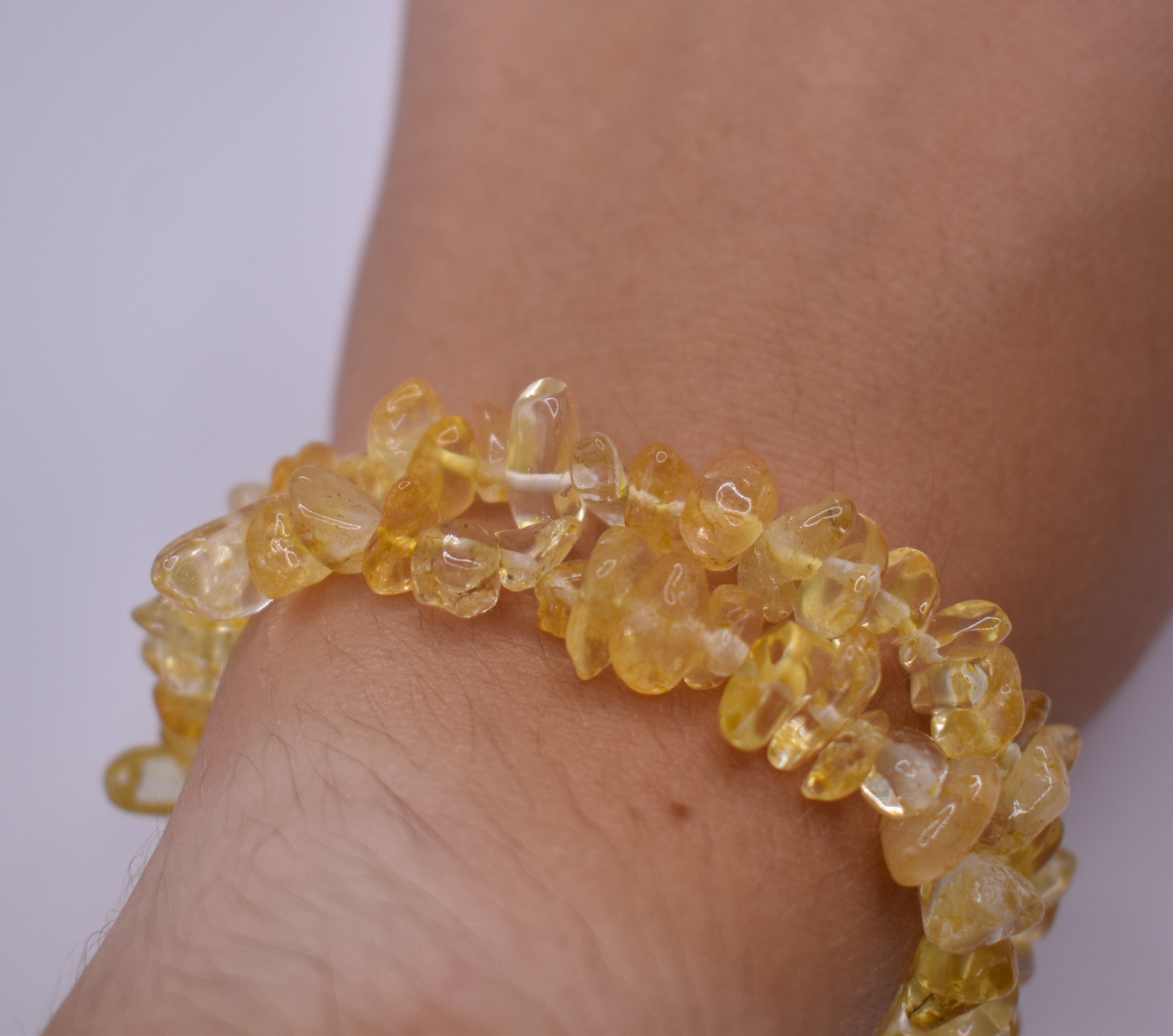 Two Strand Yellow Stone Bracelet