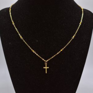 Gold & Yellow Cross Necklace