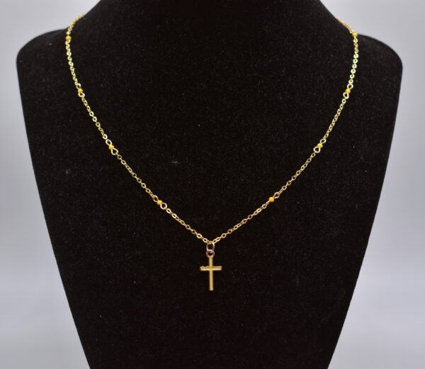 Gold & Yellow Cross Necklace