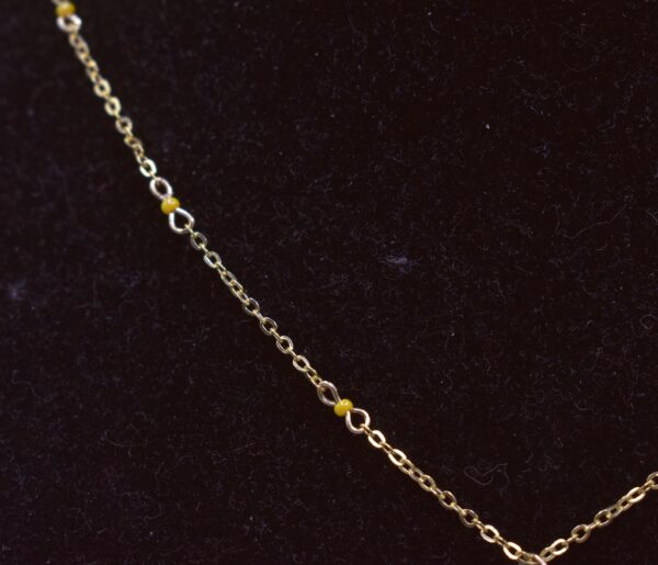 Gold & Yellow Cross Necklace - Image 3