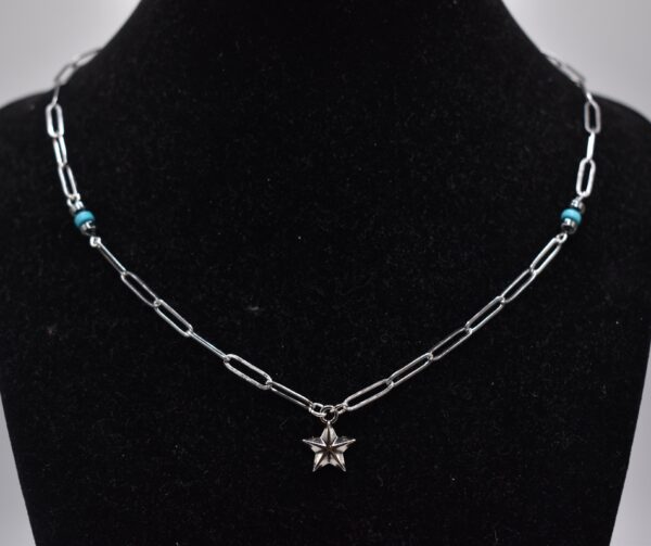 Star Paperclip Chain Necklace - Image 2
