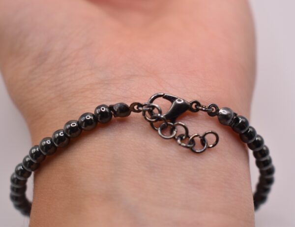 Single Strand Black Pearl Bracelet - Image 5