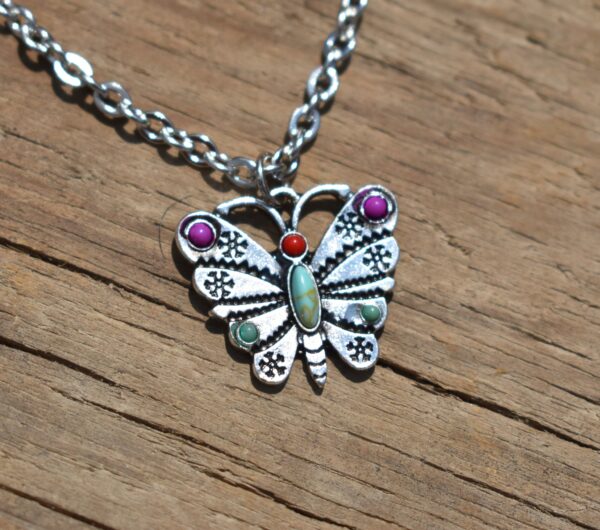Butterfly Charm Necklace - Image 3