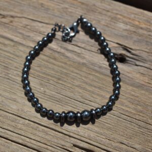 Single Strand Black Pearl Bracelet