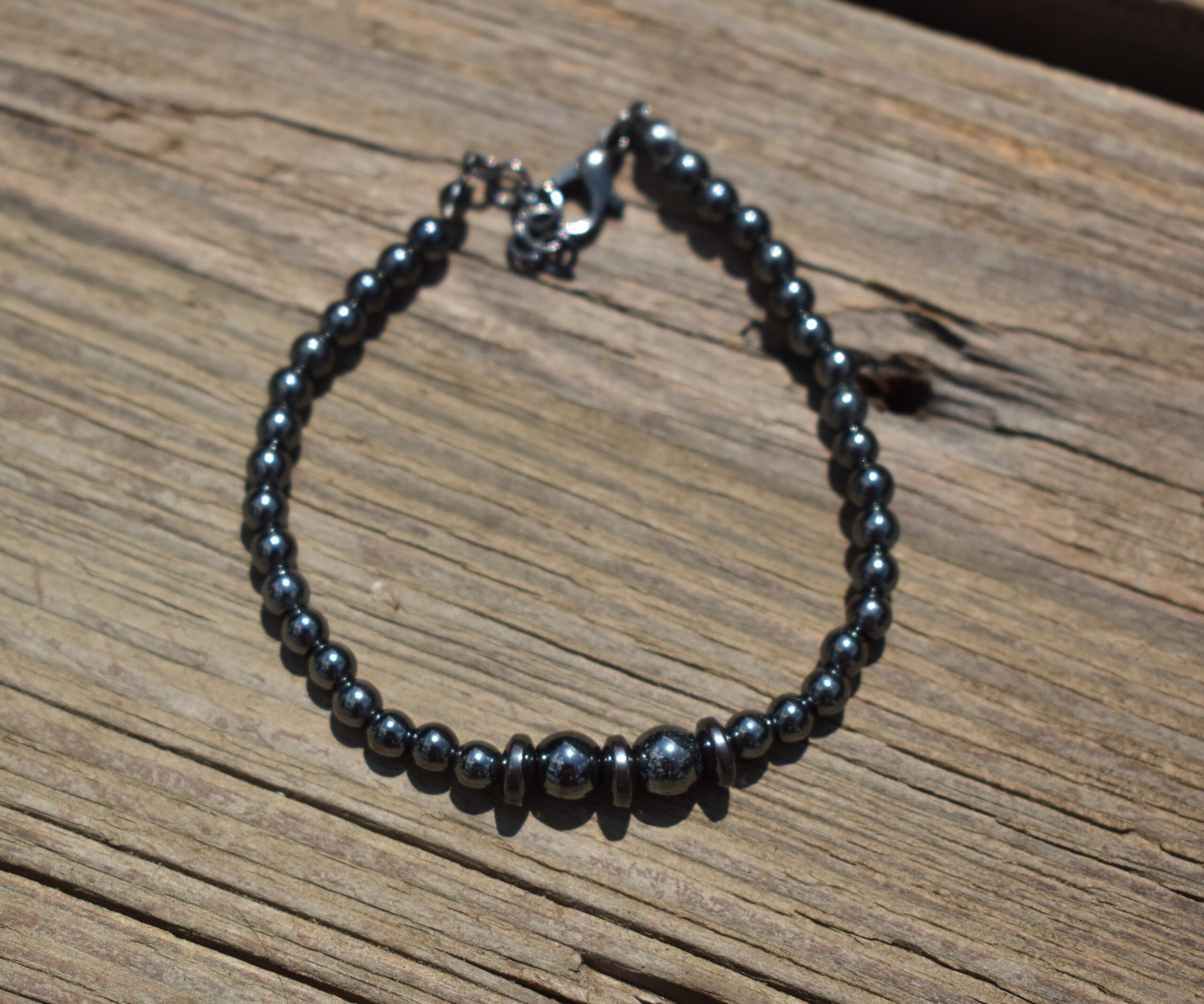 Single Strand Black Pearl Bracelet