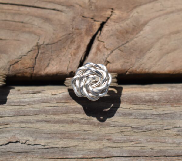 Silver Wire Rose Ring - Image 2