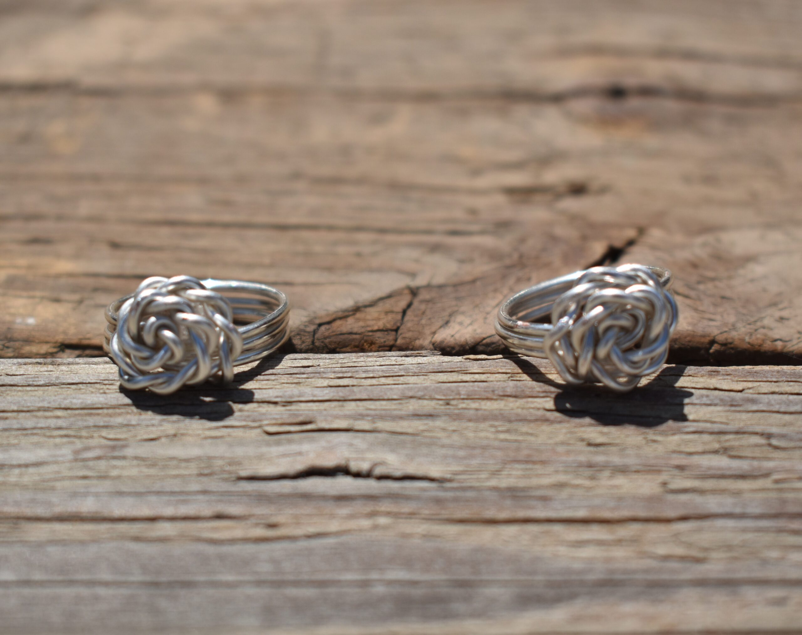 Silver Wire Rose Ring