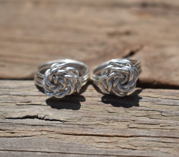 Silver Wire Rose Ring - Image 3
