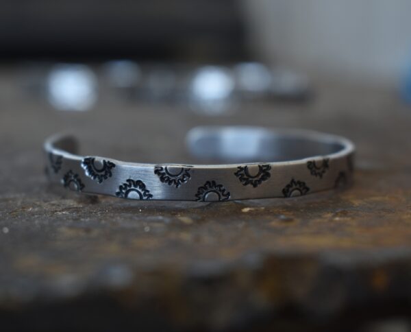 Metal Stamp Sun Bracelet