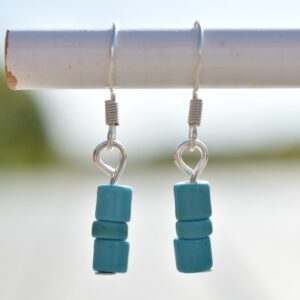 Turquoise 3 Bead Earrings