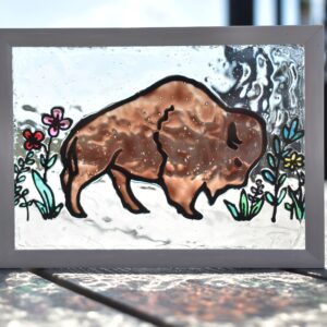 Buffalo Flower Stained Glass