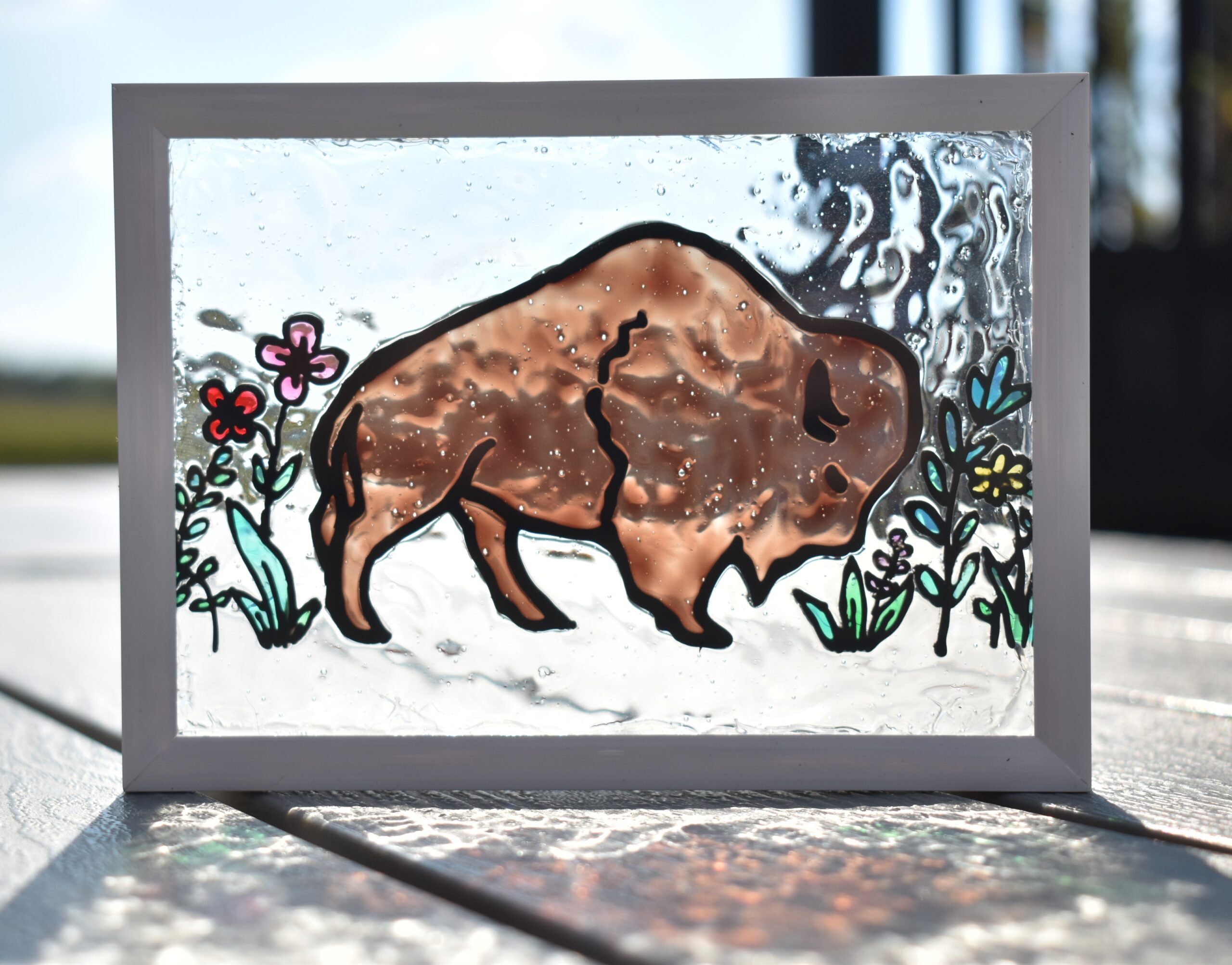 Buffalo Flower Stained Glass