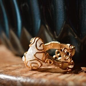 Adjustable Wire Wrapped Stone Ring