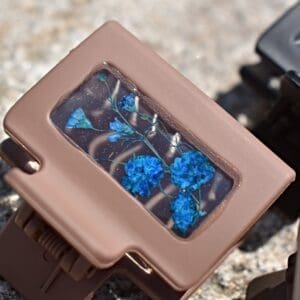 Brown and blue Resin Hair Clip