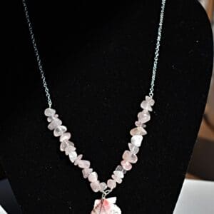 Silver Seashell and Stone Necklace