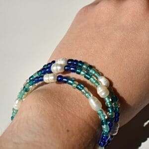 Ocean Pearl 3 Layer Wrap Bracelet