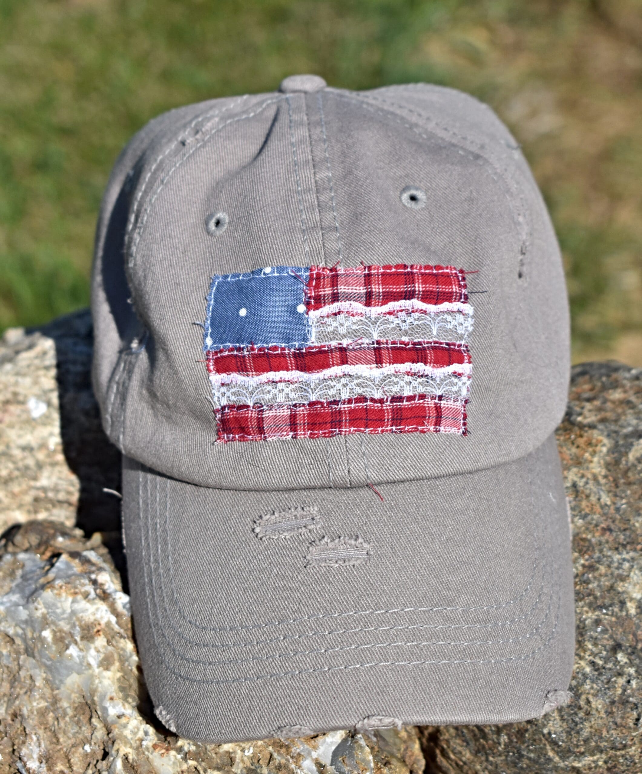 Patchwork American Flag Hat