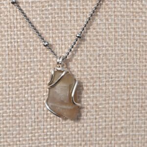 Silver Wire Stone Necklace