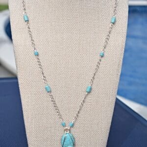 Silver & Turquoise Stone Necklace