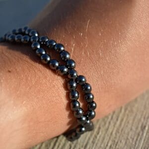 Black Pearl Intertwining Strands Bracelet